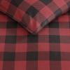 imageEddie Bauer  Twin Comforter Set Microsuede Bedding with Matching Sham OekoTex Certified Dorm Essentials Cabin Plaid GreyMountain Plaid Red