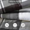 imageEddie Bauer  Twin Comforter Set Microsuede Bedding with Matching Sham OekoTex Certified Dorm Essentials Cabin Plaid GreyNormandy Plaid Grey