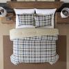 imageEddie Bauer  Twin Comforter Set Microsuede Bedding with Matching Sham OekoTex Certified Dorm Essentials Cabin Plaid GreyPort Gamble Indigo