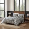 imageEddie Bauer  Twin Comforter Set Microsuede Bedding with Matching Sham OekoTex Certified Dorm Essentials Cabin Plaid GreyPort Gamble Indigo