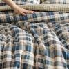 imageEddie Bauer  Twin Comforter Set Microsuede Bedding with Matching Sham OekoTex Certified Dorm Essentials Cabin Plaid GreyPort Gamble Indigo