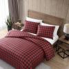 imageEddie Bauer  Twin Comforter Set Microsuede Bedding with Matching Sham OekoTex Certified Dorm Essentials Cabin Plaid GreyRedBlack