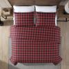imageEddie Bauer  Twin Comforter Set Microsuede Bedding with Matching Sham OekoTex Certified Dorm Essentials Cabin Plaid GreyRedBlack