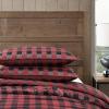 imageEddie Bauer  Twin Comforter Set Microsuede Bedding with Matching Sham OekoTex Certified Dorm Essentials Cabin Plaid GreyRedBlack