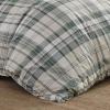 imageEddie Bauer  Twin Comforter Set Microsuede Bedding with Matching Sham OekoTex Certified Dorm Essentials Cabin Plaid GreyTimbers Plaid Green