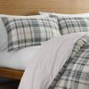 imageEddie Bauer  Twin Comforter Set Microsuede Bedding with Matching Sham OekoTex Certified Dorm Essentials Cabin Plaid GreyTimbers Plaid Green