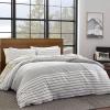 imageEddie Bauer  FullQueen Duvet Cover Set Luxuriously Soft Bedding with Matching Shams Buttons ampamp Corner Ties to Ensure Placement Cooper Stripe Blue FullQueenNeutral