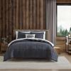 imageEddie Bauer  Twin Comforter Set Microsuede Bedding with Matching Sham OekoTex Certified Dorm Essentials Cabin Plaid GreyCabin Plaid Grey