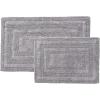 imageEddie Bauer  Runner Rug Soft Plush Tufted Bathroom Rug with SkidResistant Backing Quick Dry ampamp Super Absorbent Logan Olive Green 22quot x 60quotChrome Grey