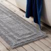imageEddie Bauer  Runner Rug Soft Plush Tufted Bathroom Rug with SkidResistant Backing Quick Dry ampamp Super Absorbent Logan Olive Green 22quot x 60quotChrome Grey