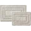 imageEddie Bauer  Runner Rug Soft Plush Tufted Bathroom Rug with SkidResistant Backing Quick Dry ampamp Super Absorbent Logan Olive Green 22quot x 60quotLight Grey