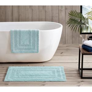 imageEddie Bauer  Runner Rug Soft Plush Tufted Bathroom Rug with SkidResistant Backing Quick Dry ampamp Super Absorbent Logan Olive Green 22quot x 60quotTurquoise
