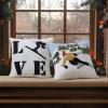 imageEddie Bauer  Decorative Pillow Textured Square Throw Pillow with Zipper Closure ampamp Loop Embroidery Home Decor for Couch or Bed Love Ski Blue 20quot x 20quotSki Hills Green