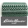 imageEddie Bauer  Throw Blanket Embossed Ultra Soft Plush Bedding Luxurious Bedding Set OekoTex Certified Geese Green 50quot x 70quotAlpine Fair Isle Green