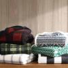 imageEddie Bauer  Throw Blanket Embossed Ultra Soft Plush Bedding Luxurious Bedding Set OekoTex Certified Geese Green 50quot x 70quotAlpine Fair Isle Green