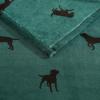imageEddie Bauer  Throw Blanket Embossed Ultra Soft Plush Bedding Luxurious Bedding Set OekoTex Certified Geese Green 50quot x 70quotBuddy the Dog Green