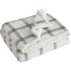 imageEddie Bauer  Throw Blanket Embossed Ultra Soft Plush Bedding Luxurious Bedding Set OekoTex Certified Geese Green 50quot x 70quotBunkhouse Plaid GreyIvory