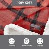 imageEddie Bauer  Throw Blanket Embossed Ultra Soft Plush Bedding Luxurious Bedding Set OekoTex Certified Geese Green 50quot x 70quotBunkhouse Plaid Red