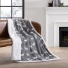 imageEddie Bauer  Throw Blanket Embossed Ultra Soft Plush Bedding Luxurious Bedding Set OekoTex Certified Geese Green 50quot x 70quotElk Stance Grey