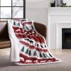 imageEddie Bauer  Throw Blanket Embossed Ultra Soft Plush Bedding Luxurious Bedding Set OekoTex Certified Geese Green 50quot x 70quotGrizzly Peak Red