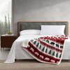 imageEddie Bauer  Throw Blanket Embossed Ultra Soft Plush Bedding Luxurious Bedding Set OekoTex Certified Geese Green 50quot x 70quotGrizzly Peak Red