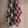 imageEddie Bauer  Throw Blanket Embossed Ultra Soft Plush Bedding Luxurious Bedding Set OekoTex Certified Geese Green 50quot x 70quotParkwood Plaid Red