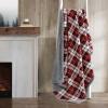 imageEddie Bauer  Throw Blanket Embossed Ultra Soft Plush Bedding Luxurious Bedding Set OekoTex Certified Geese Green 50quot x 70quotParkwood Plaid Red