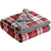 imageEddie Bauer  Throw Blanket Embossed Ultra Soft Plush Bedding Luxurious Bedding Set OekoTex Certified Geese Green 50quot x 70quotParkwood Plaid Red