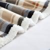 imageEddie Bauer  Throw Blanket Embossed Ultra Soft Plush Bedding Luxurious Bedding Set OekoTex Certified Geese Green 50quot x 70quotRugged Plaid Beige