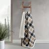imageEddie Bauer  Throw Blanket Embossed Ultra Soft Plush Bedding Luxurious Bedding Set OekoTex Certified Geese Green 50quot x 70quotRugged Plaid Beige