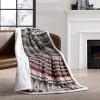 imageEddie Bauer  Throw Blanket Embossed Ultra Soft Plush Bedding Luxurious Bedding Set OekoTex Certified Geese Green 50quot x 70quotSycamore RedCharcoalWhite