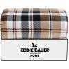 imageEddie Bauer  Throw Blanket Embossed Ultra Soft Plush Bedding Luxurious Bedding Set OekoTex Certified Geese Green 50quot x 70quotTrailhead Plaid Beige