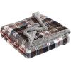 imageEddie Bauer  Throw Blanket Embossed Ultra Soft Plush Bedding Luxurious Bedding Set OekoTex Certified Geese Green 50quot x 70quotTrailhead Plaid Brown
