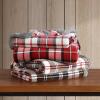 imageEddie Bauer  Throw Blanket Embossed Ultra Soft Plush Bedding Luxurious Bedding Set OekoTex Certified Geese Green 50quot x 70quotTrailhead Plaid Brown