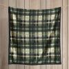imageEddie Bauer  Throw Blanket Embossed Ultra Soft Plush Bedding Luxurious Bedding Set OekoTex Certified Geese Green 50quot x 70quotTrailhead Plaid Green