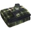 imageEddie Bauer  Throw Blanket Embossed Ultra Soft Plush Bedding Luxurious Bedding Set OekoTex Certified Geese Green 50quot x 70quotTrailhead Plaid Green