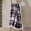 imageEddie Bauer  Throw Blanket Embossed Ultra Soft Plush Bedding Luxurious Bedding Set OekoTex Certified Geese Green 50quot x 70quotTrailhead Plaid Purple