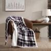 imageEddie Bauer  Throw Blanket Embossed Ultra Soft Plush Bedding Luxurious Bedding Set OekoTex Certified Geese Green 50quot x 70quotTrailhead Plaid Purple
