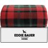 imageEddie Bauer  Throw Blanket Embossed Ultra Soft Plush Bedding Luxurious Bedding Set OekoTex Certified Geese Green 50quot x 70quotTrailhead Plaid Red