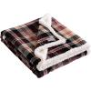 imageEddie Bauer  Throw Blanket Embossed Ultra Soft Plush Bedding Luxurious Bedding Set OekoTex Certified Geese Green 50quot x 70quotTrailhead Plaid Red