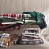 imageEddie Bauer  Throw Blanket Embossed Ultra Soft Plush Bedding Luxurious Bedding Set OekoTex Certified Geese Green 50quot x 70quotTrailhead Plaid Red