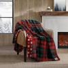 imageEddie Bauer  Throw Blanket Embossed Ultra Soft Plush Bedding Luxurious Bedding Set OekoTex Certified Geese Green 50quot x 70quotTrailhead Plaid Red