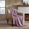 imageEddie Bauer  Throw Blanket Embossed Ultra Soft Plush Bedding Luxurious Bedding Set OekoTex Certified Geese Green 50quot x 70quotWoodblock Floral Purple