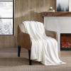 imageEddie Bauer  Throw Blanket Embossed Ultra Soft Plush Bedding Luxurious Bedding Set OekoTex Certified Geese Green 50quot x 70quotWoodblock Floral White