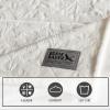 imageEddie Bauer  Throw Blanket Embossed Ultra Soft Plush Bedding Luxurious Bedding Set OekoTex Certified Geese Green 50quot x 70quotWoodblock Floral White