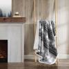 imageEddie Bauer  Throw Blanket Embossed Ultra Soft Plush Bedding Luxurious Bedding Set OekoTex Certified Geese Green 50quot x 70quotWoodland Fair Isle GreyWhite