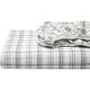 imageEddie Bauer  Twin Sheets Cotton Flannel Bedding Set Brushed For Extra Softness Cozy Home Decor Montlake Plaid TwinBeacon Hill GreyIvory