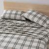 imageEddie Bauer  Twin Sheets Cotton Flannel Bedding Set Brushed For Extra Softness Cozy Home Decor Montlake Plaid TwinEdgewood Plaid GreenBeige