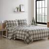 imageEddie Bauer  Twin Sheets Cotton Flannel Bedding Set Brushed For Extra Softness Cozy Home Decor Montlake Plaid TwinEdgewood Plaid GreenBeige