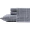 imageEddie Bauer  Twin Sheets Cotton Flannel Bedding Set Brushed For Extra Softness Cozy Home Decor Montlake Plaid TwinGreat Plains Plaid Grey